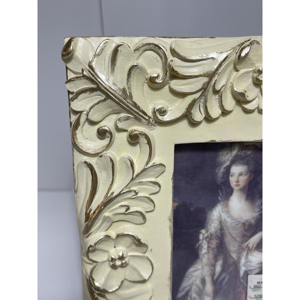 Ornate 4x6 Picture Frame Flowers Heavy 3D Raised - Picture 2 of 5